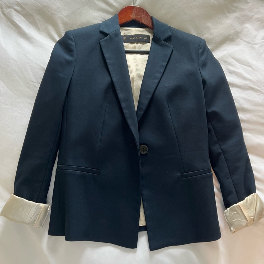 Navy Blue Zara Blazer - Never worn